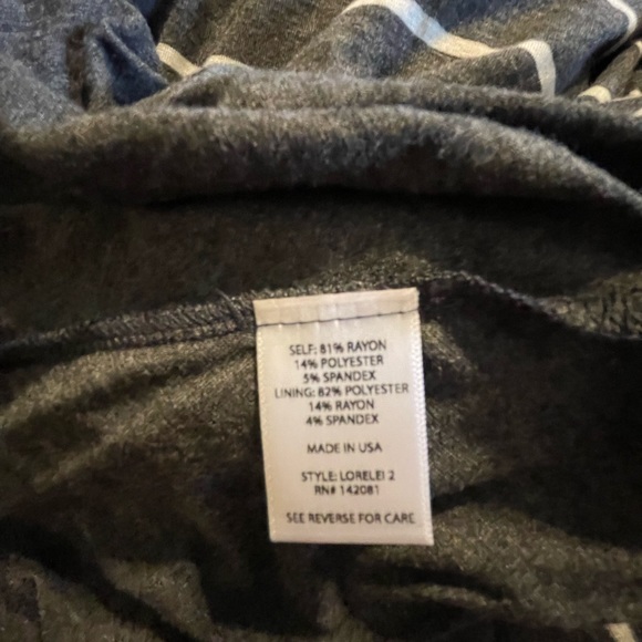 Altar’d State Grey & White Striped V back Dress S FREE SHIP - Picture 5 of 5